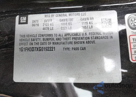 2016 Chevrolet Camaro 2Ss z USA, uszkodzony, nr VIN 1G1FH3D7XG0192221